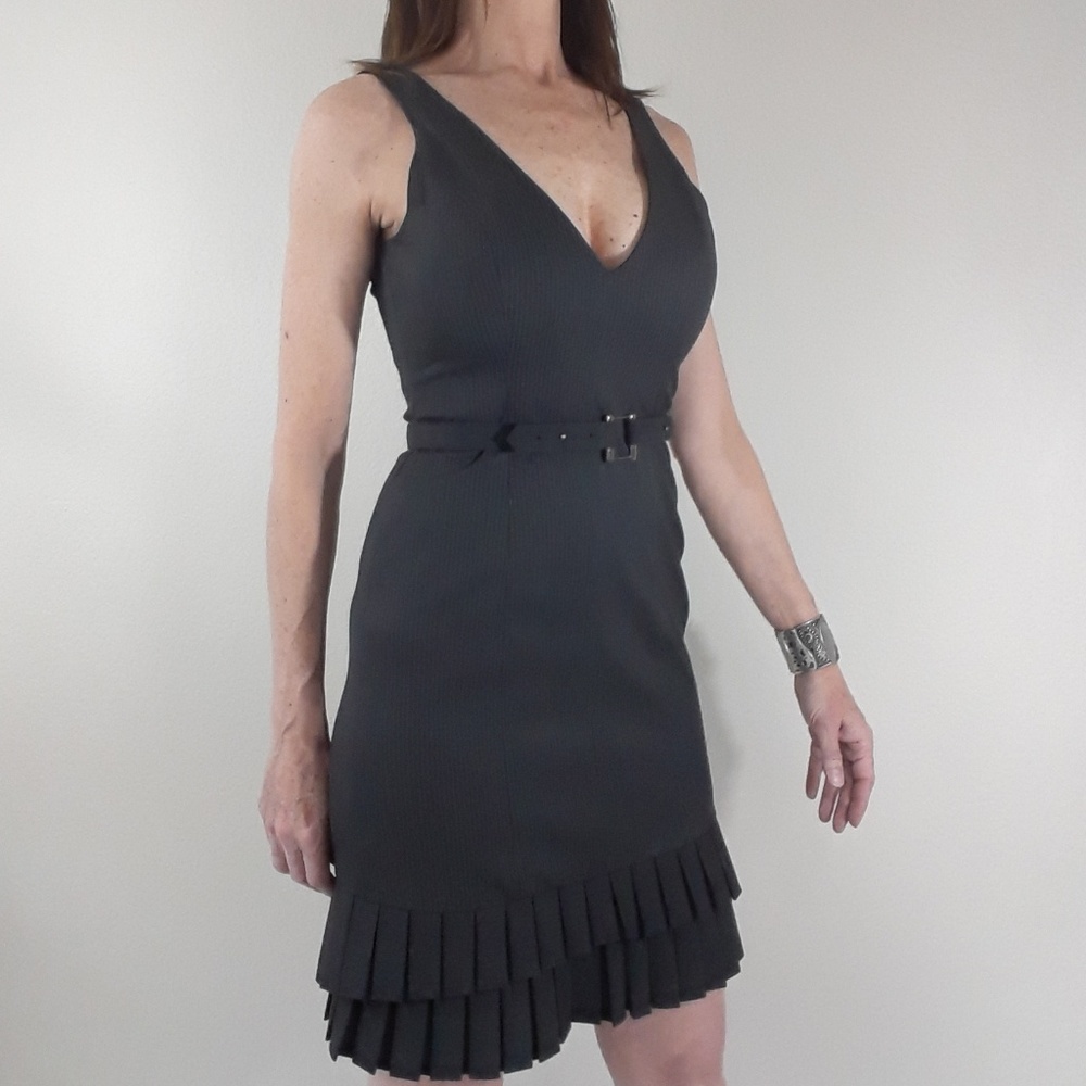 🐺Bebe Grey Pinstripe Dress